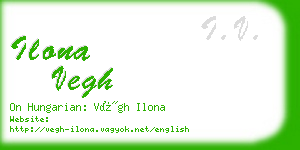 ilona vegh business card